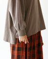 (Greige) Puffy sleeve top