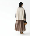 (Natural) Layer and enjoy. Wide fleece vest