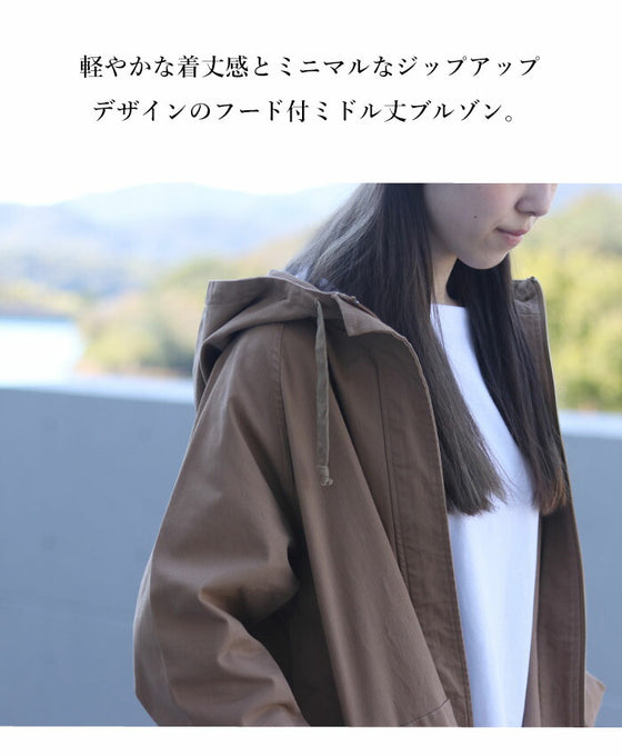 【sanpo Lusso】フード付きブルゾン