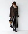 [S-4L size] Wave pattern knit skirt