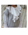 [SANPO LUSSO] Ruffled blouse top