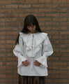 [SANPO LUSSO] Ruffled blouse top