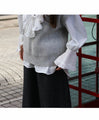 [SANPO LUSSO] Ruffled blouse top