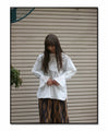 [SANPO LUSSO] Ruffled blouse top