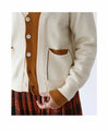A cardigan with a great color scheme