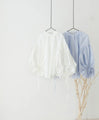 <2 colors available> Large puff sleeve top