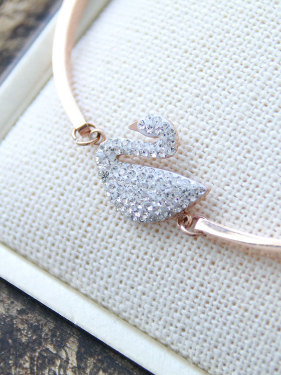 (White) Beautiful Swan Bracelet Simple