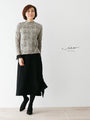 【セール商品返品交換不可】アシンメトリーなラインを創るスカート