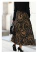 【セール商品返品交換不可】大人シックに魅せるペイズリー柄スカートジャガードスカート
