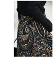 【セール商品返品交換不可】大人シックに魅せるペイズリー柄スカートジャガードスカート