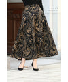 【セール商品返品交換不可】大人シックに魅せるペイズリー柄スカートジャガードスカート