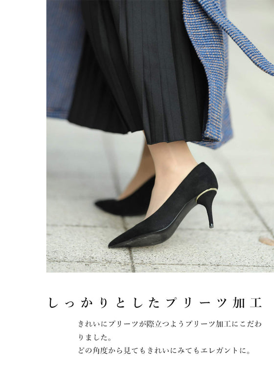 [Sale items cannot be returned or exchanged] Elegant pleated skirt with tweed check