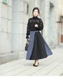 [Sale items cannot be returned or exchanged] Elegant pleated skirt with tweed check