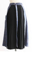 [Sale items cannot be returned or exchanged] Elegant pleated skirt with tweed check