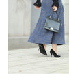[Sale items cannot be returned or exchanged] Elegant pleated skirt with tweed check