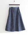 [Sale items cannot be returned or exchanged] Elegant pleated skirt with tweed check