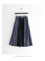 [Sale items cannot be returned or exchanged] Elegant pleated skirt with tweed check