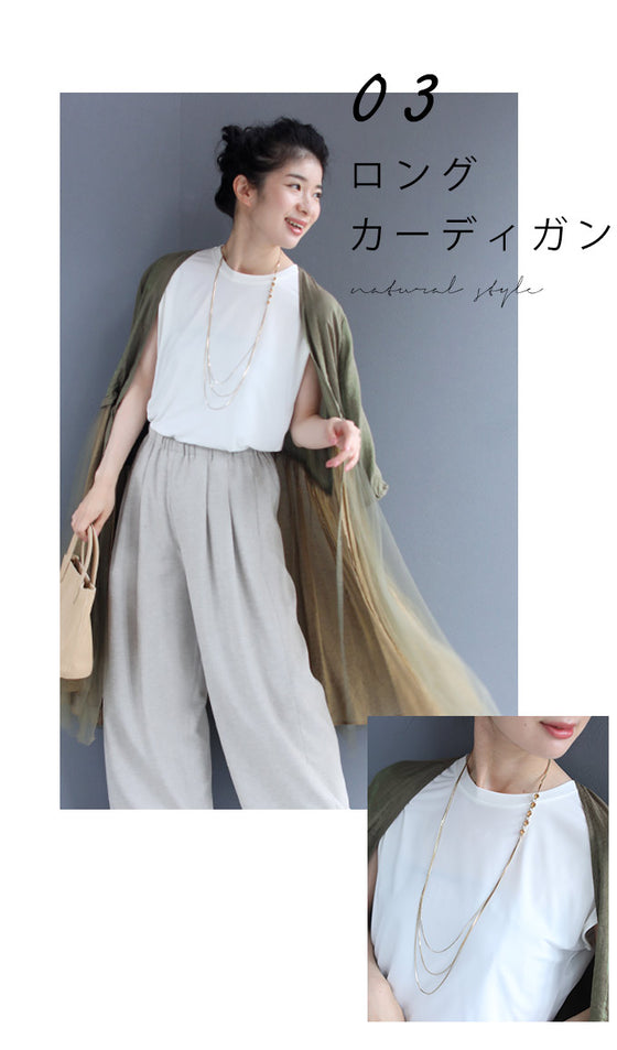 (ゴールド)ドレスにもTシャツにも合う3連煌めきネックレス