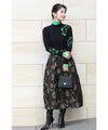 [Sale items cannot be returned or exchanged] For going out. Ribbed knit top with floral cut lace