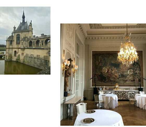 お出かけ用。花カットレースの格上げリブニットニットトップス