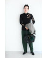 [Sale items cannot be returned or exchanged] For going out. Ribbed knit top with floral cut lace