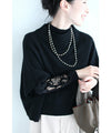 [Sale items cannot be returned or exchanged] For going out. Ribbed knit top with floral cut lace