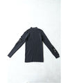 [Sale items cannot be returned or exchanged] For going out. Ribbed knit top with floral cut lace