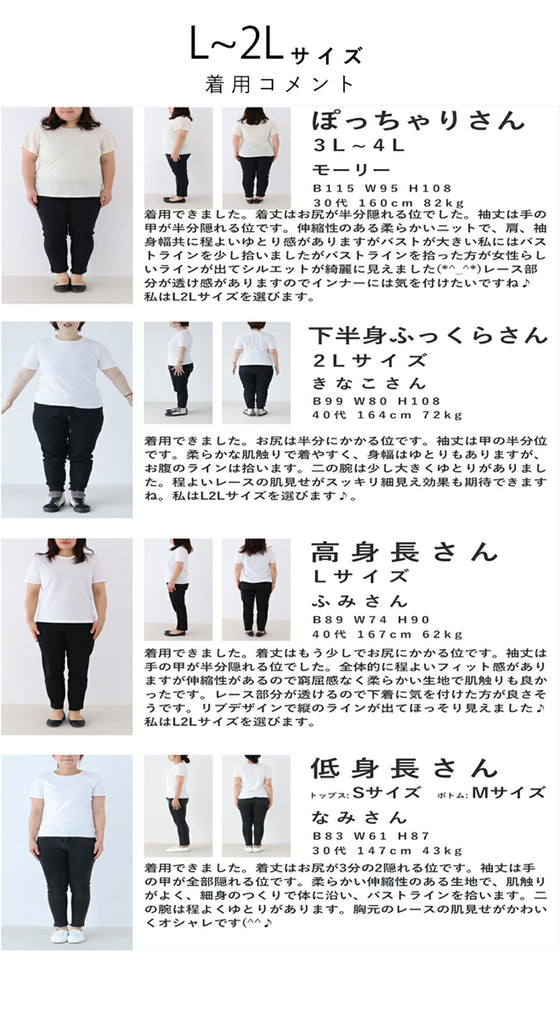 お出かけ用。花カットレースの格上げリブニットニットトップス