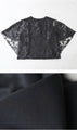 【セール商品返品交換不可】流れる刺繍レースのドルマンレーストップス（ブラック/ネイビー）