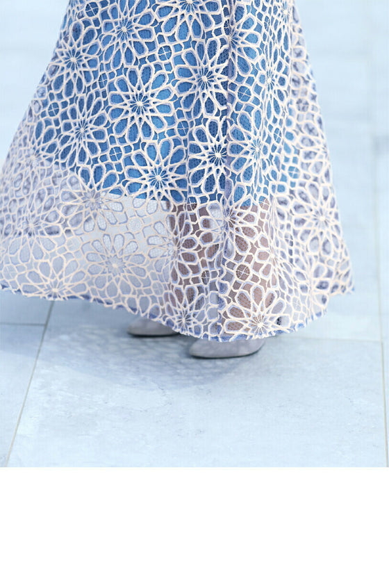 【セール商品返品交換不可】一目惚れカッティング花レースの爽やかスカート