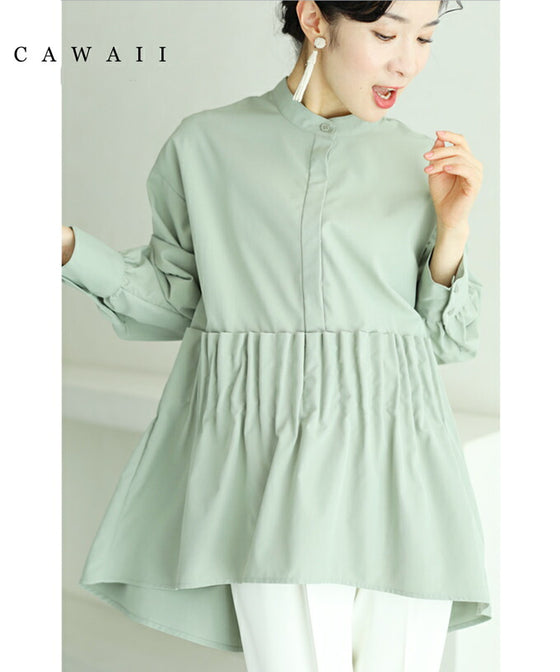 ウエスト切り替えのフィッシュテールブラウストップス