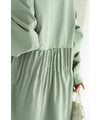 Fishtail blouse top with waistline