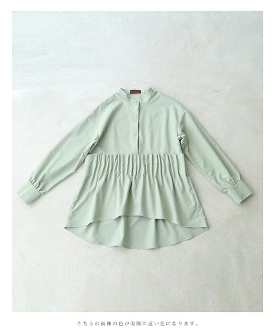 ウエスト切り替えのフィッシュテールブラウストップス