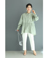 Fishtail blouse top with waistline
