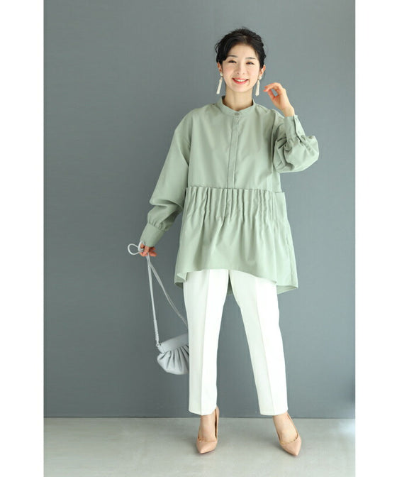 ウエスト切り替えのフィッシュテールブラウストップス