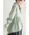 Fishtail blouse top with waistline