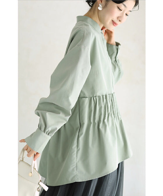 ウエスト切り替えのフィッシュテールブラウストップス