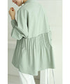 Fishtail blouse top with waistline