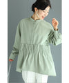 Fishtail blouse top with waistline