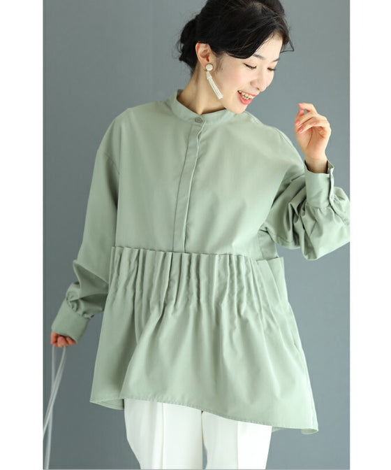 ウエスト切り替えのフィッシュテールブラウストップス