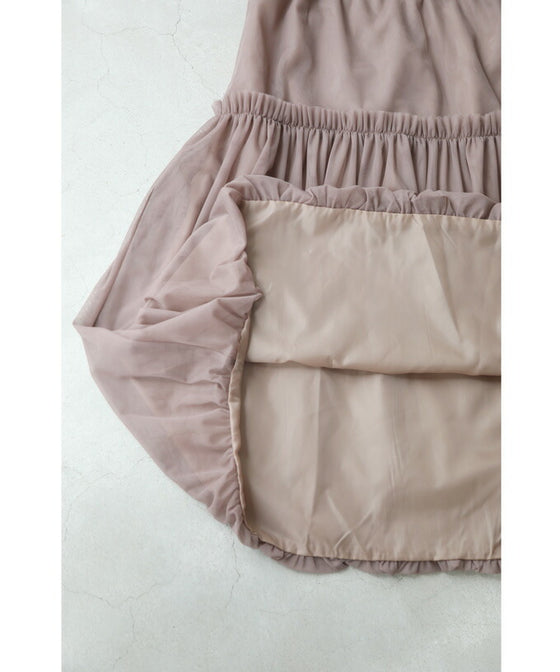 ふわっとバルーン裾のベールミディアムスカート – ONE PEACE ONLINE