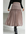 [Sale items cannot be returned or exchanged] Fluffy balloon hem veil medium skirt