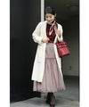 [Sale items cannot be returned or exchanged] Fluffy balloon hem veil medium skirt