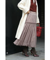 [Sale items cannot be returned or exchanged] Fluffy balloon hem veil medium skirt