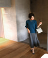 A beautiful knit skirt with an impressive raised pattern