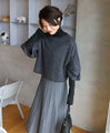 A beautiful knit skirt with an impressive raised pattern