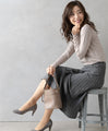 A beautiful knit skirt with an impressive raised pattern