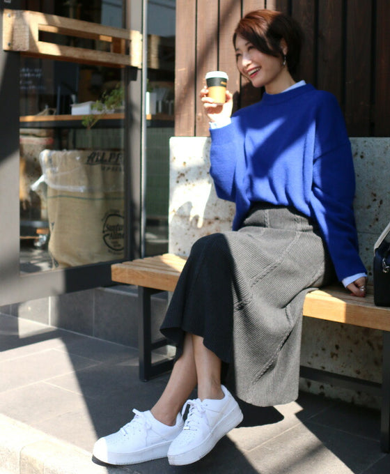 【セール商品返品交換不可】シルエットが絶妙。大人きれいなゆるニット