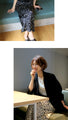 Be stylish with just one item! Glossy irregular polka dot skirt