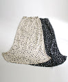 Be stylish with just one item! Glossy irregular polka dot skirt